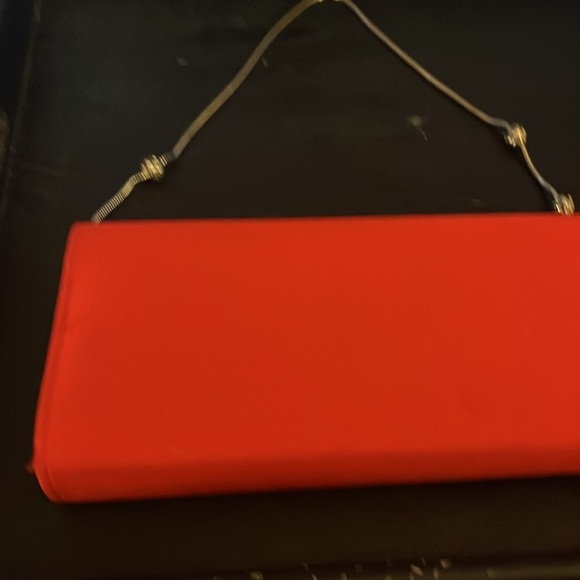 Menbur satin evening, handbag, red - Picture 2 of 3